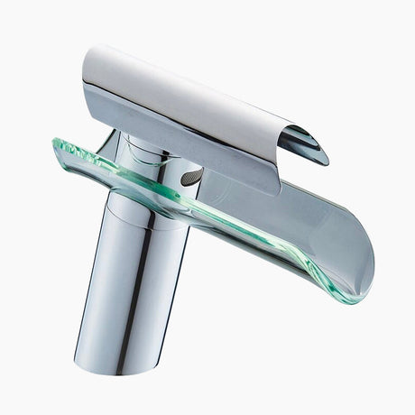 Glass Waterfall Basin Tap  Chrome Single Handle Mixer - Product showcase
