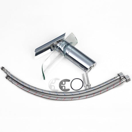 Glass Waterfall Basin Tap  Chrome Single Handle Mixer - Product example