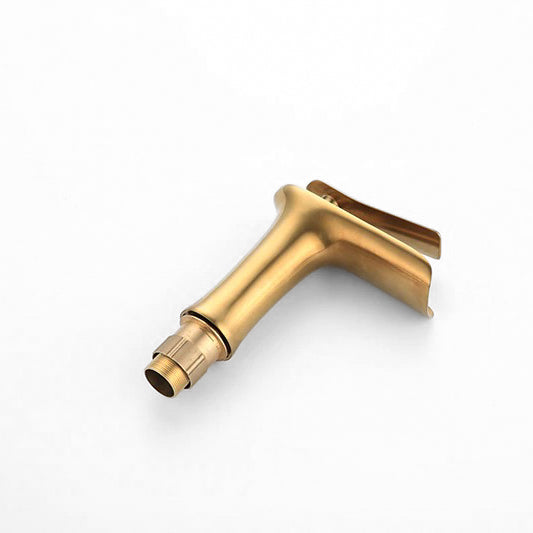 Waterfall Basin Faucet  Gold Brass Single Handle Design - Product detail 4