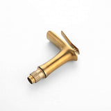 Waterfall Basin Faucet  Gold Brass Single Handle Design - Detailed view
