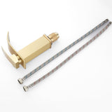 Modern Waterfall Basin Faucet  Brushed Gold Finish - Product detail 4