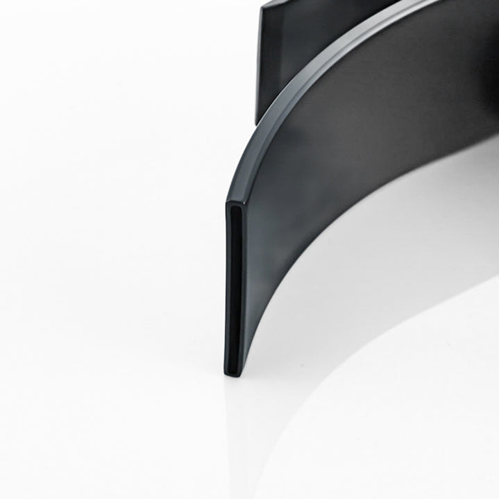 Modern Waterfall Basin Faucet  Matte Black Single Handle Design - Detailed view