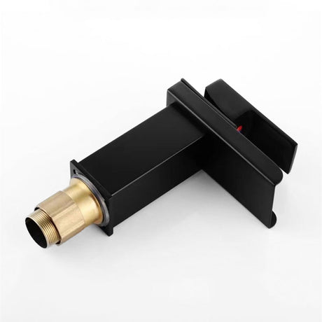 Modern Waterfall Basin Tap  Matte Black Single Handle Design - Product detail 5