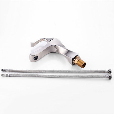 Modern Bathroom Faucet  Chrome Sculptural Design - Product example