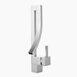 Modern Bathroom Faucet  Brushed Steel Single Handle Design - Product showcase