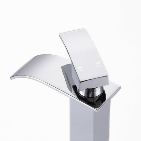 Waterfall Bathroom Faucet  Tall Chrome Vessel Mixer - Product detail 4