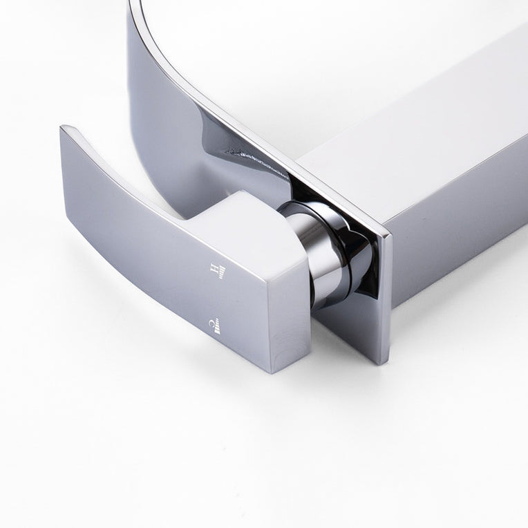 Waterfall Bathroom Faucet  Tall Chrome Vessel Mixer - Detailed view