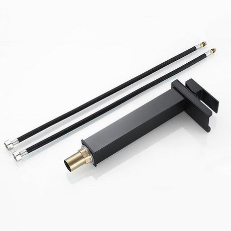 Modern Waterfall Basin Faucet  Matte Black Tall Design - Product example