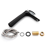Modern Tall Basin Faucet  Matte Black Chrome Finish - Product detail 5
