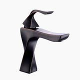 Modern Bathroom Faucet  Sculptural Oil-Rubbed Bronze Design - Product showcase