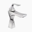 Modern Bathroom Faucet  Sculptural Brushed Steel Design - Product showcase