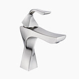Modern Bathroom Faucet  Sculptural Brushed Steel Design - Product showcase
