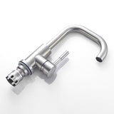 Modern Bathroom Faucet  Brushed Steel Single Handle Design - Product detail 4