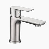 Modern Bathroom Faucet  Brushed Steel Single Handle Design - Product showcase