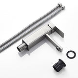 Modern Bathroom Faucet  Brushed Stainless Steel Square Design - Product detail 5