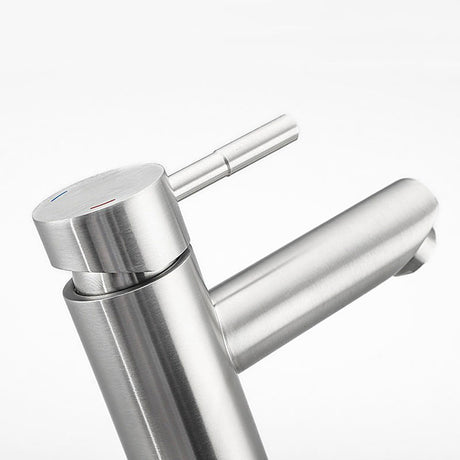 Modern Bathroom Faucet  Brushed Stainless Steel Single Handle - Product detail 5