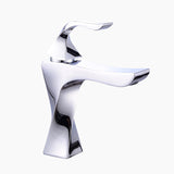 Modern Bathroom Faucet  Chrome Sculptural Design - Product showcase
