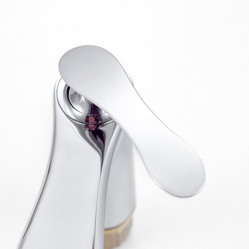 Modern Bathroom Faucet  Chrome Single Handle Design - Product example