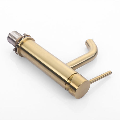 Modern Bathroom Faucet  Brushed Gold Brass Single Handle - Product example