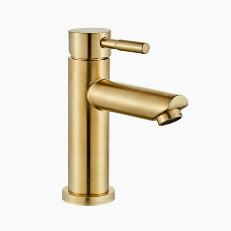 Modern Bathroom Faucet  Brushed Gold Single Handle Design - Product showcase