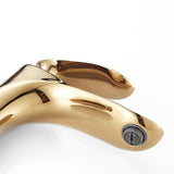 Modern Gold Basin Faucet  Luxury Brass Single Handle Design - Detailed view
