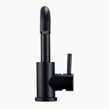 Modern Basin Mixer Tap  Matte Black Gooseneck Design - Detailed view