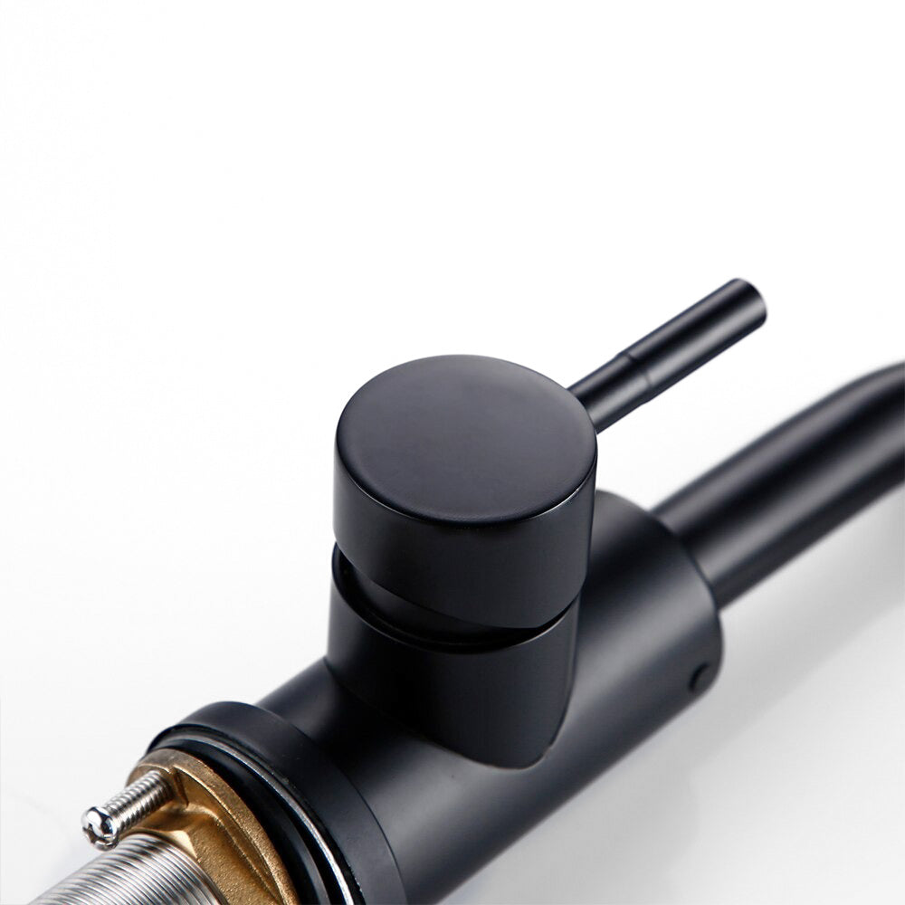 Modern Basin Mixer Tap  Matte Black Gooseneck Design - Product detail 4