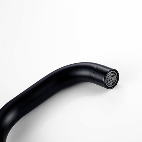 Modern Basin Mixer Tap  Matte Black Gooseneck Design - Product detail 5