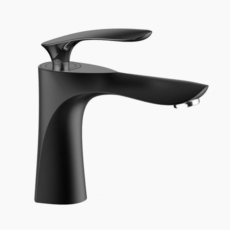 Modern Bathroom Faucet  Matte Black Single Handle Design - Product showcase