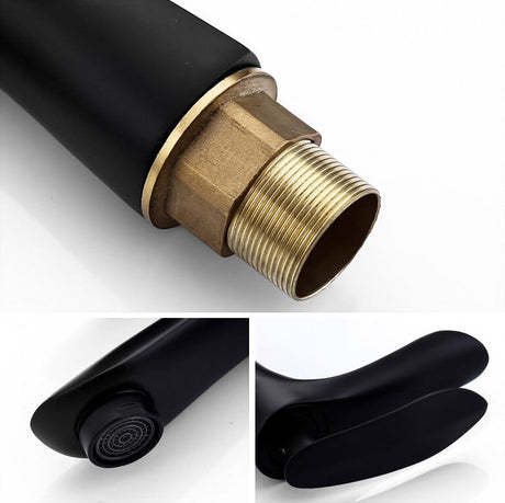 Modern Bathroom Faucet  Matte Black Single Handle Design - Product example