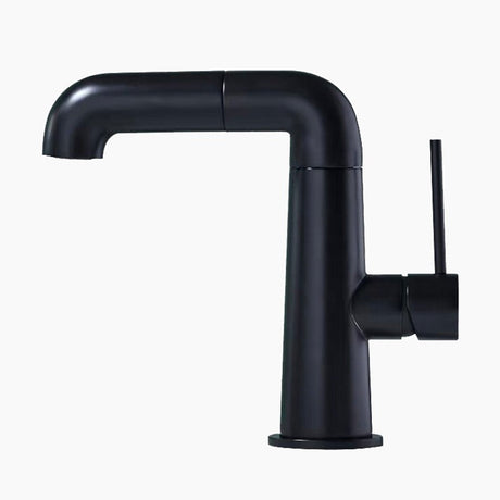 Modern Basin Mixer Tap  Matte Black Rotatable Design - Product showcase