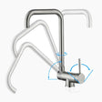 Modern Kitchen Faucet  Foldable Gooseneck Design - Product showcase
