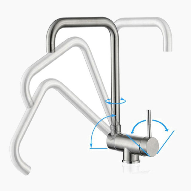 Modern Kitchen Faucet  Foldable Gooseneck Design - Product showcase