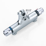 Thermostatic Bath Mixer Tap  Chrome Cascade Design - Detailed view