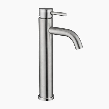 Modern Vessel Sink Faucet  Brushed Stainless Steel Design - Product showcase