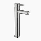 Modern Tall Basin Faucet  Brushed Stainless Steel Design - Product showcase