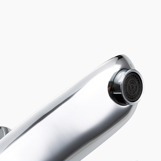 Modern Vessel Sink Faucet  Tall Chrome Waterfall Design - Detailed view