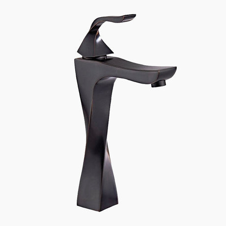 Modern Vessel Sink Faucet  Matte Black Twisted Design - Product showcase