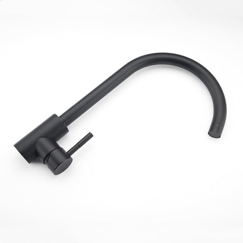 Modern Basin Mixer Tap  Matte Black High Arc Design - Detailed view