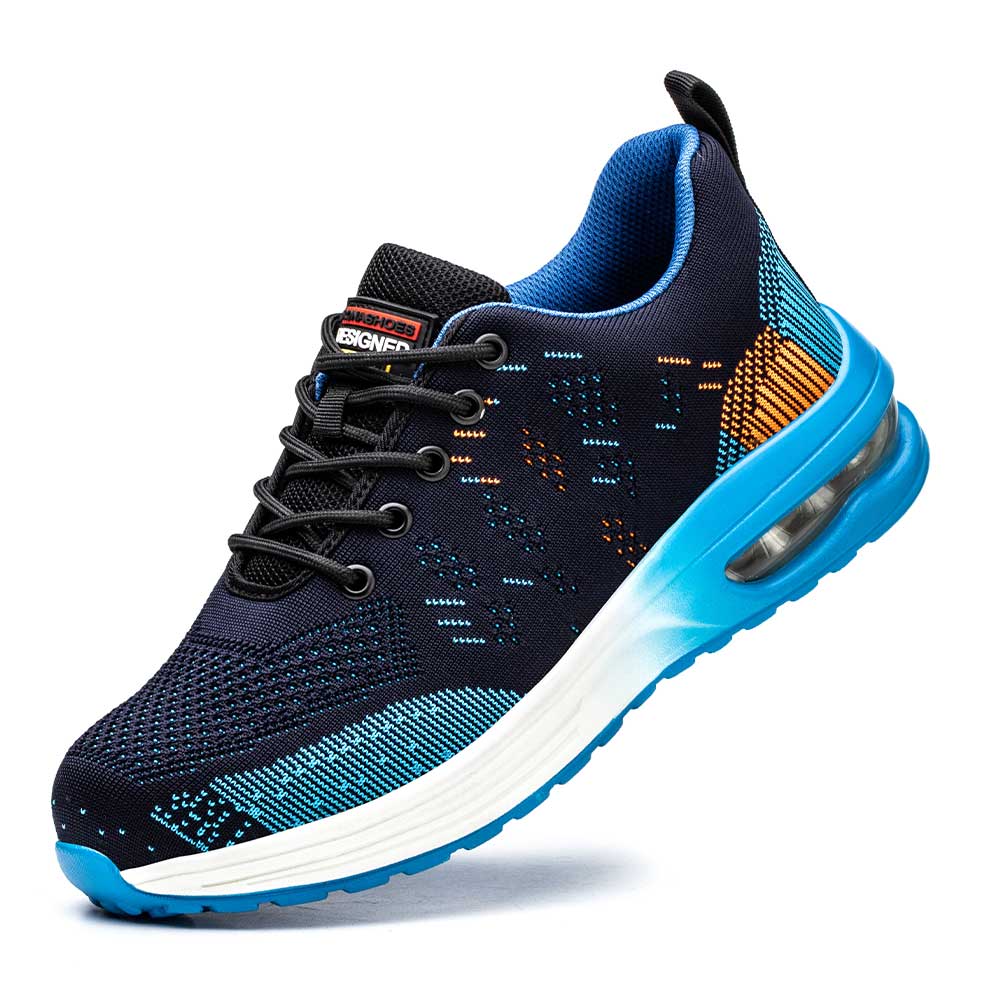 Athletic Safety Trainers  Steel Toe Mesh Work Shoes - Detailed view