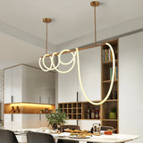 Modern LED Pendant Light  Curved Silicone Rope Design - Product example