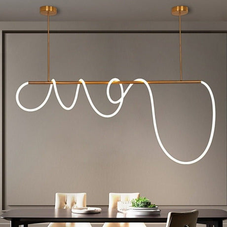 Modern LED Pendant Light  Curved Silicone Rope Design - Product detail 8