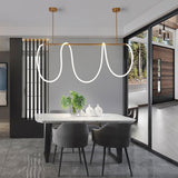 Modern LED Pendant Light  Curved Silicone Rope Design - Product detail 7