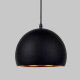 Modern Dome Pendant Light  Matte Black Aluminum Design - Product detail 4