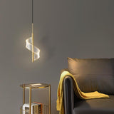 Modern LED Pendant Light  Spiral Gold Metal Design - Product detail 6