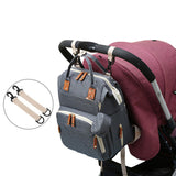 Quilted Diaper Backpack  Large Capacity With Leather Accents - Product detail 4