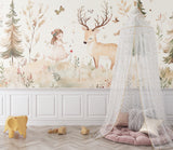 Pink Savanna Wallpaper adorning the walls of a reading nook