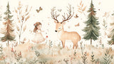 Safari Animals Wallpaper design file showing detailed pink savanna pattern with elephants and giraffes
