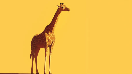 Giraffe Safari Wallpaper design file showing detailed pattern on golden yellow background