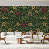William Morris Vintage Mural Wallpaper  Classic Botanical Symphony Bedroom - Wallpaper design detail 6